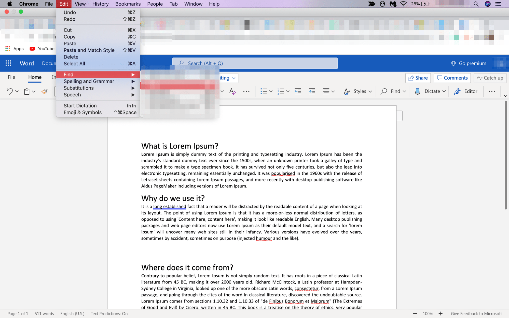 replace words in word for mac